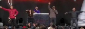 Black Eyed Peas and Operah Winfrey flashmob